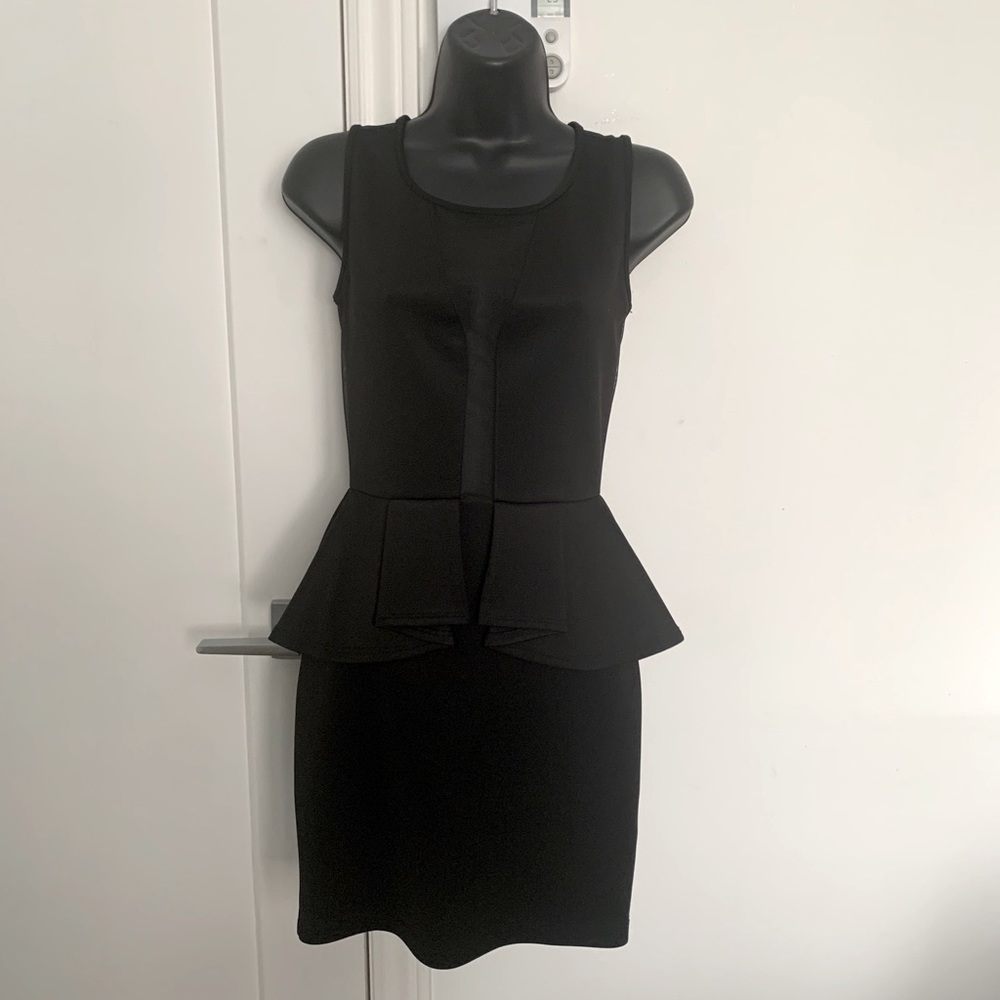 Open back black dress